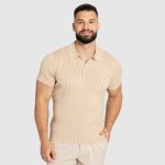 Iron Aesthetics Polo Knit béžové – Zboží Mobilmania