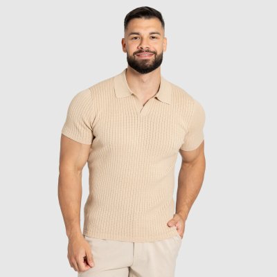 Iron Aesthetics Polo Knit béžové – Zboží Mobilmania