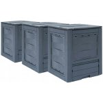 VidaXL 278920 šedé 60x60x73 cm 3 ks