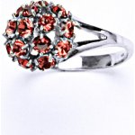 Čištín Stříbrný s krystalem swarovski paparadscha,šperk T 1337 – Hledejceny.cz