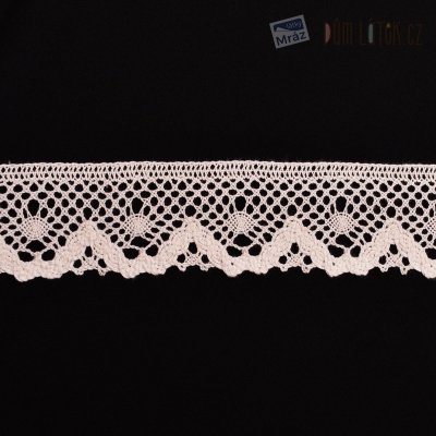 Krajka paličkovaná 40mm smetanová – Zboží Dáma