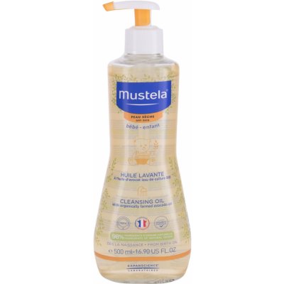 Mustela Bébé Cleansing Oil dětský hydratační koupelový olej pro děti od narození 500 ml