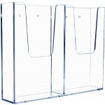 A-Z Reklama CZ akrylový zásobník na letáky 2 x DL 1/3 A4 vedle sebe na zeď – Zboží Dáma