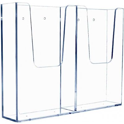 A-Z Reklama CZ akrylový zásobník na letáky 2 x DL 1/3 A4 vedle sebe na zeď – Zboží Dáma