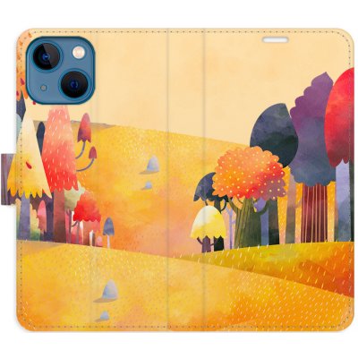 Pouzdro iSaprio Flip s kapsičkami na karty - Autumn Forest Apple iPhone 13 mini – Zboží Mobilmania