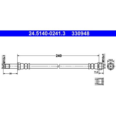 ATE Brzdová hadice 24.5140-0241.3