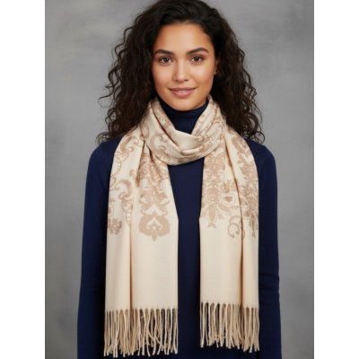 Classic Scarf vlněná šála béžová – Zboží Dáma