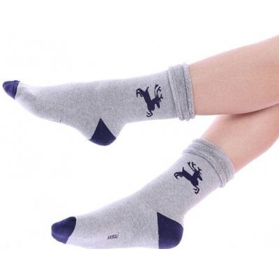 Hřejivé ponožky Magic time se sobem šedé – Zboží Mobilmania