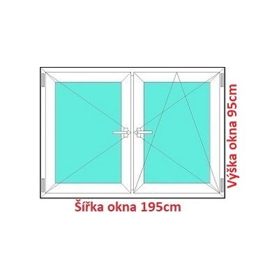 Soft Dvoukřídlé plastové okno 195x95 cm O+OS – Zbozi.Blesk.cz