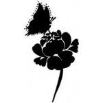 Artemiss Motýl na růži plastová šablona 005 D 29x29cm – Zboží Dáma