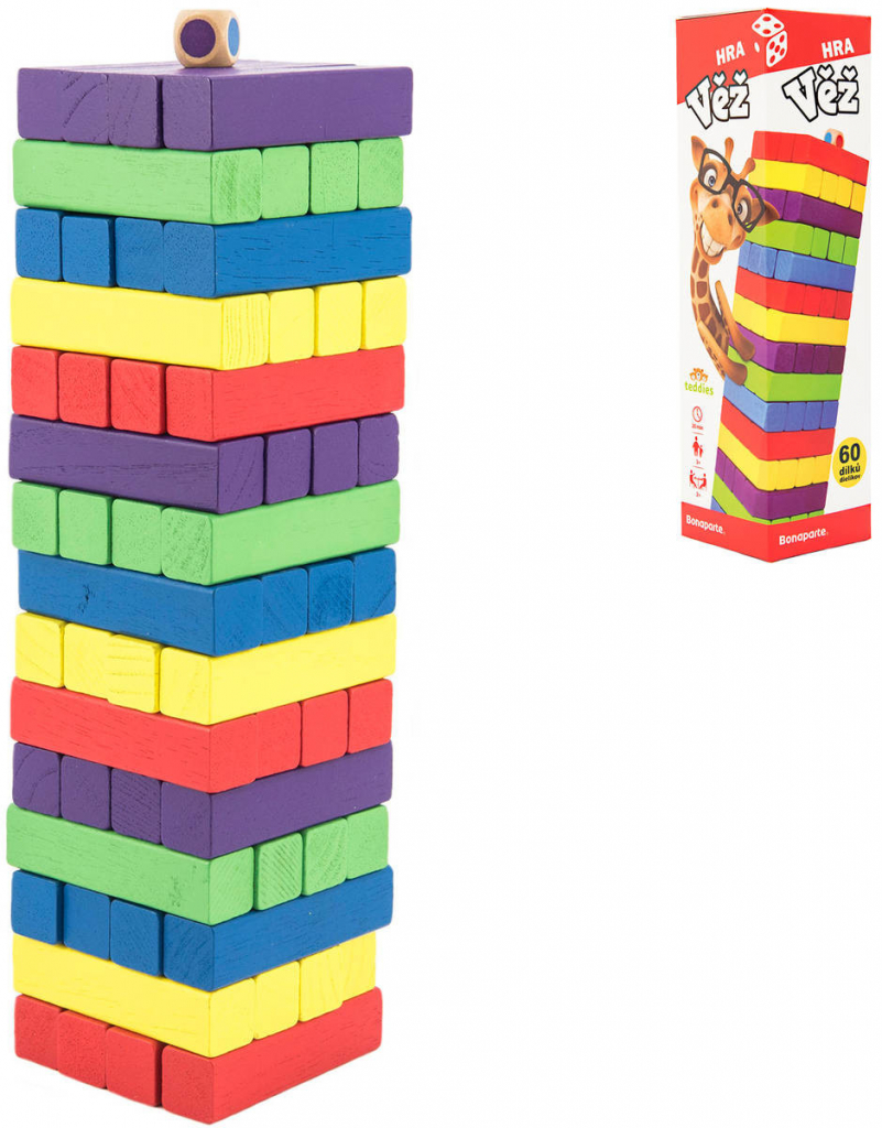 Bonaparte Jenga věž dřevěná 60ks