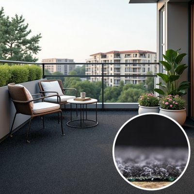 Betap koberce Wembley jedinečná černá s nopmi 150 x 250 cm – Zboží Dáma