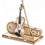 Robotime Rokr 3D dřevěné puzzle Houslové Capriccio 82 ks – Zboží Dáma