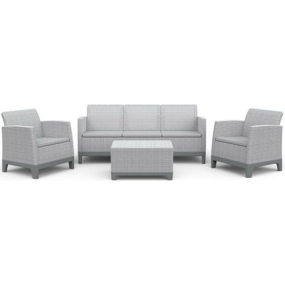 Keter SCANDI FORMA 3 SEATERS SET Ash grey/Storm grey – Zboží Dáma
