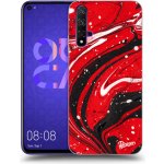 Pouzdro Picasee silikonové Huawei Nova 5T - Red black čiré – Zbozi.Blesk.cz