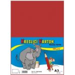 Kreslicí karton barevný A3 - 180g - 50 ks - červený – Zboží Dáma