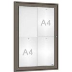 PROCITY Venkovní elegantní vitrína Tradition, 4 x A4, šedá PRO – Zboží Živě