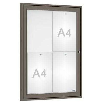 PROCITY Venkovní elegantní vitrína Tradition, 4 x A4, šedá PRO – Zboží Živě