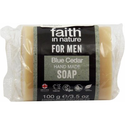 Faith For Men tuhé mýdlo Modrý cedr 100 g – Zbozi.Blesk.cz