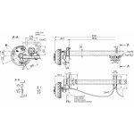 Náprava KNOTT VGB 18 (1800 kg) b 1616 mm, c 2110 mm, 250x40 ANS, 112x5 600401