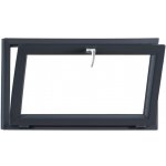 SKLADOVÁ-OKNA.cz Jednokřídlé plastové okno sklepní 1400x600 mm, antracit / bílé, dvojsklo, výklopné – Hledejceny.cz