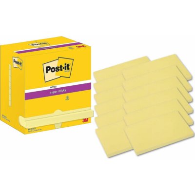 Post-it Samolepicí bločky Super Sticky 76x127mm (655-12SSCY) žluté (12x90) – Hledejceny.cz