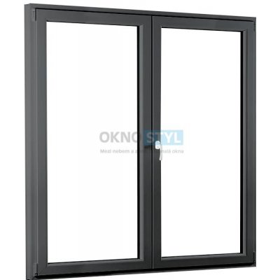 OKNOSTYL.cz REHAU Smartline+ dvoukřídlé Bílá/Antracit 170 x 208 cm – Hledejceny.cz