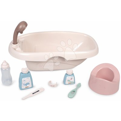 Smoby Vanička s nočníkem Bath Set Natur D'Amour Baby Nurse s kosmetikou a 8 doplňků pro 42 cm panenku