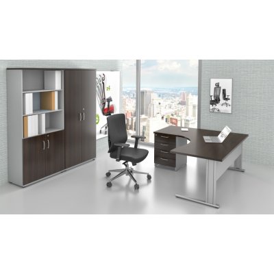 NABYTEK-DESIGNOVY.CZ - ZEP 1.18 07 Sestava kancelářského nábytku Komfort 1.18 kaštan/šedá – Zboží Dáma NABYTEK-DESIGNOVY.CZ - ZEP 1.18 07 Sestava kancelářského nábytku Komfort 1.18 kaštan/šedá – Zboží Dáma