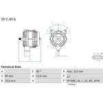 BOSCH 0 986 048 100 generátor (0986048100)