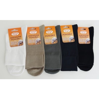 Vanimar Zdravotní ponožky 100 % bavlna Šedá světlá – Zboží Mobilmania