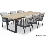 Applebee Condor jídelní souprava Veľký stôl + 6 stoličiek, Čierna – Hledejceny.cz
