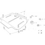 Kryt pod převodovku AUDI A6 C5 Sedan (4B) - Plech - 8595698039606