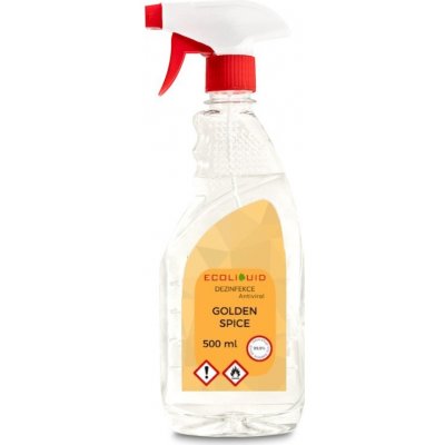 Ecoliquid Antiviral dezinfekce na ruce sprej golden spice 500 ml