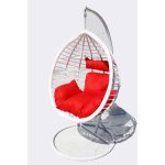 TRENDIE Závěsné křeslo 04 bílé s červenou poduškou – Hledejceny.cz