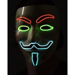 Svítící maska Anonymous Vendeta | Multicolor