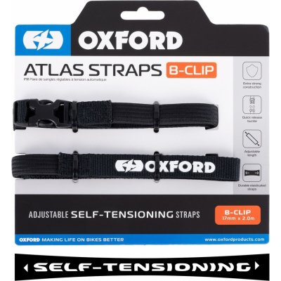 OXFORD zavazadlové popruhy Atlas B-Clip černá 17mm x 2m – Zboží Dáma