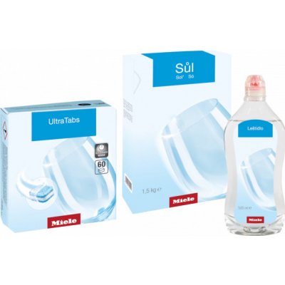 Miele Set mycích prostředků do myčky 60 tablet + leštidlo 500 ml + sůl 1,5 kg – Zboží Mobilmania