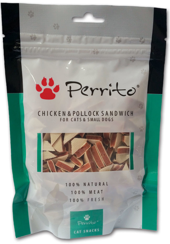 Perrito Chicken & Pollock Sandwich kočky & malé psy 100 g