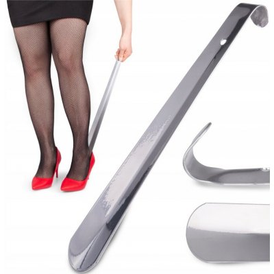 Lžíce na boty kovová dlouhá pevná robustní na obuv 51 cm klasická – Sleviste.cz