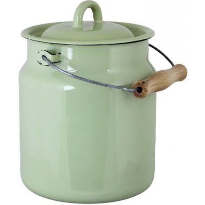 Strömshaga Zelená smaltovaná konvice na mléko Emil´s Enamel Green 3L – Zboží Mobilmania