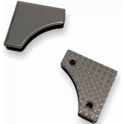 Serial Bagmakers rožek na tašku/peněženku 22 mm (balení 2 ks) - různé barvy kov: stříbrná