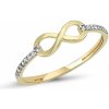 Prsteny Lillian Vassago Zlatý prsten s nekonečnem a zirkony LLV46 GR029