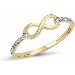 Lillian Vassago Zlatý prsten s nekonečnem a zirkony LLV46 GR029