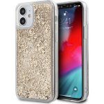 Pouzdro Guess 4G Liquid Glitter iPhone 12 mini zlaté – Zboží Mobilmania