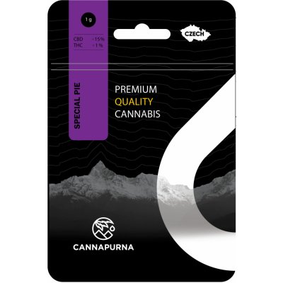 Cannapurna CBD květy konopí 15 % Special Pie outdoor 1 % THC 1 g – Zboží Mobilmania