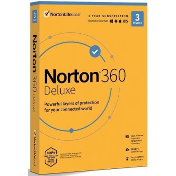 Norton 360 DELUXE 25GB 3 lic. 1 rok (21416704)