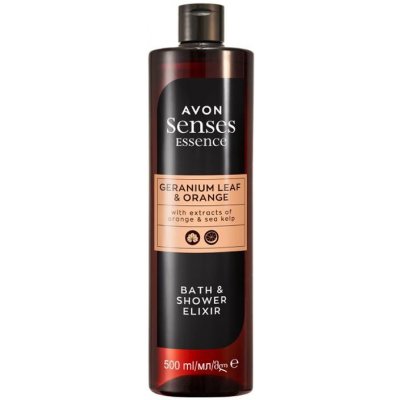 Avon Senses Elixír do koupele Essence s vůní pomeranče a listů pelargonie 500 ml – Zboží Dáma