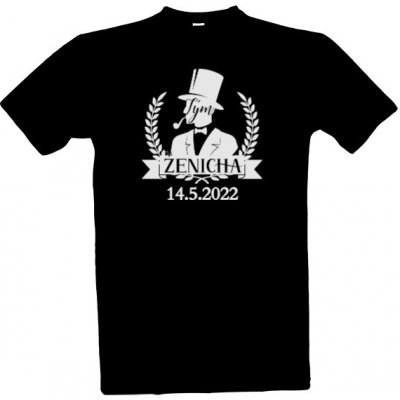 Tričko s potiskem Tým ženicha pánské Černá – Zboží Mobilmania