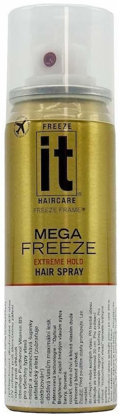 Freeze It Mega Freeze Hair Spray 24 hodin extrémně tužící lak 43 g